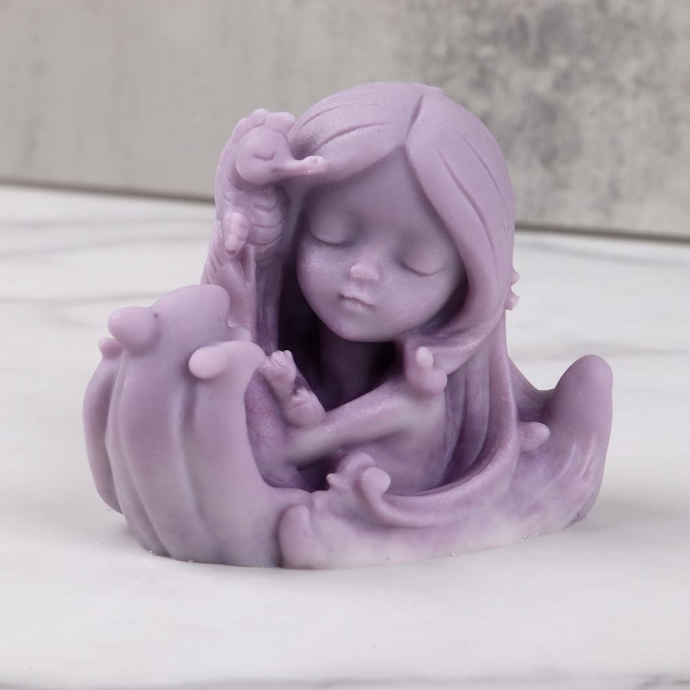 Princess Dolls Series Gypsum Mold Cute Girl Portrait Candle Making Handmade Soap Resin Epoxy Silicone Mould Girls Birthday Gifts