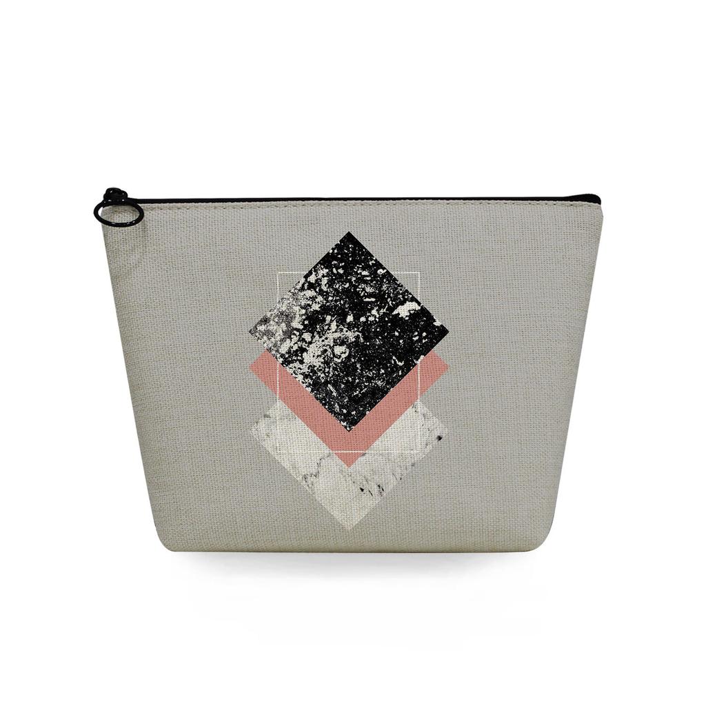 Women Geometric figure Print Cosmetic Bag Toiletries Organize Travel Storage Case 6720 KTB