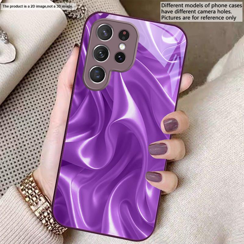 The golden silk of waves For Samsung S26 S22 S8 S9 S10 S20 Ultra S21 Pro S22 Plus S23 FE S24Ultra S25 Edge S24+ Glass Phone Case