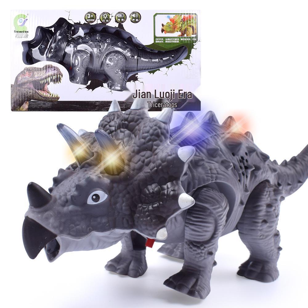 Kids' Electronic T-Rex Dinosaur Toy with Lights, Sound, and Walking Motion - Perfect Gift for Boys