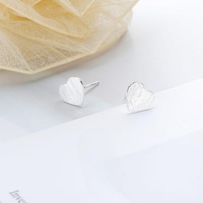 Love Brushed Earrings, Your Simple Niche Design Sense, Heart-shaped Ring Temperament, Cold Wind Earrings.