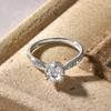 Rrjzz 1CT Cubic Zircon Simulated Diamond Solitaire Wedding Engagement Ring Tiara Wedding CZ Band Premium Crown Rings for Women