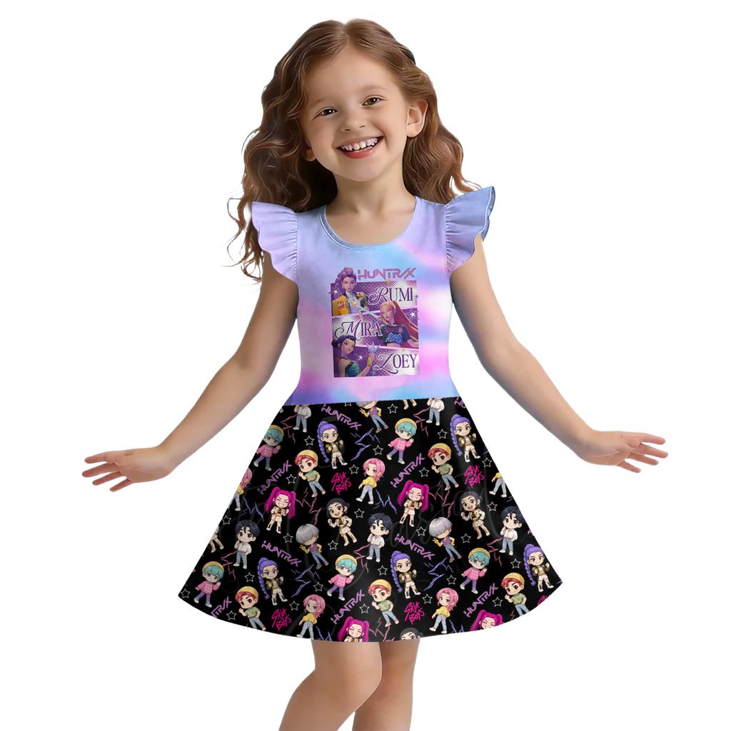 Children's Sleeveless U-neck Summer A-line Floral Casual Holiday Dress