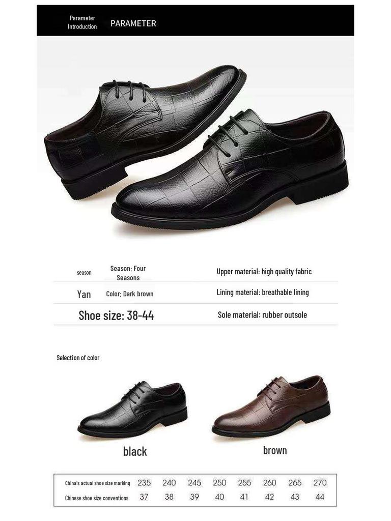 Herren Übergröße Britische Casual & Formelle Lederschuhe für Geschäft, Hochzeiten und Arbeit