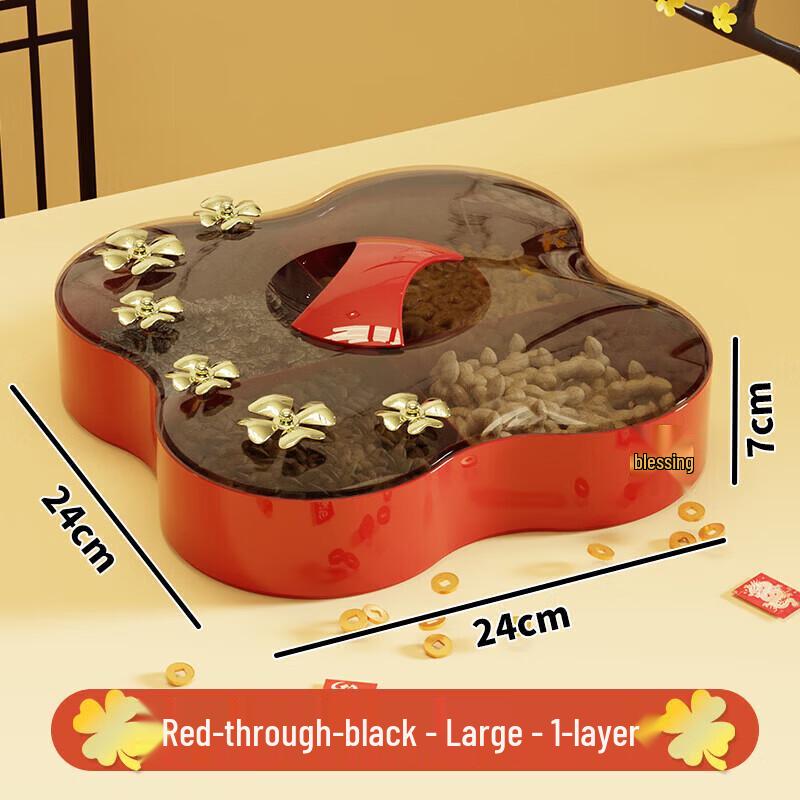 Ningzhao Chinese Style Dried Fruit Tray with Dust Cover