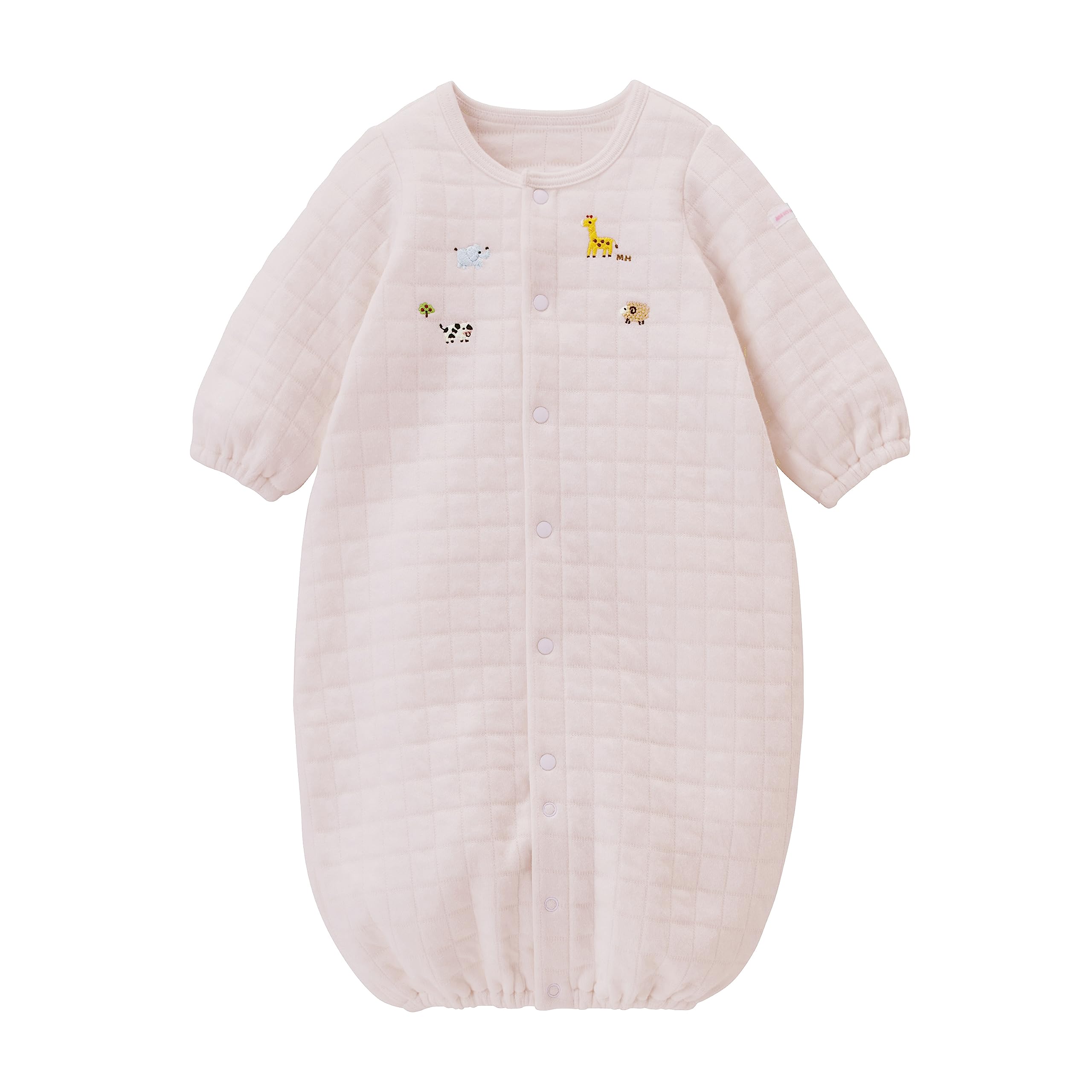 

All Coverall Romper Plain Animal Made in Japan Boys Girls Newborn Baby Preparation Baby Clothes Baby Pink [MIKI HOUSE] Two-way 43-2604-498 50-60cm розовый