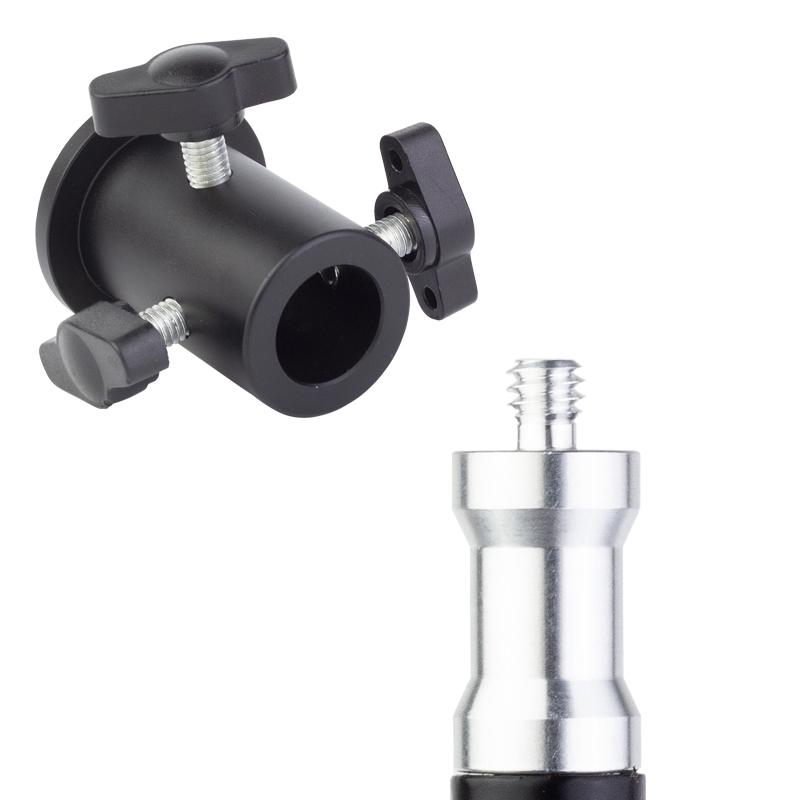 Swivel Head Tripod Light Stand with Interchangeable Mount