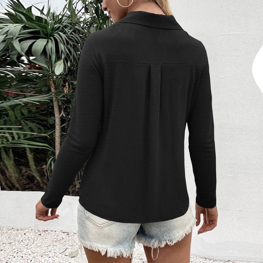 T Shirts For Women Pleated V-Neck Dressy Casual Blouses Printing Short Sleeve Summer Tops Loose Fit