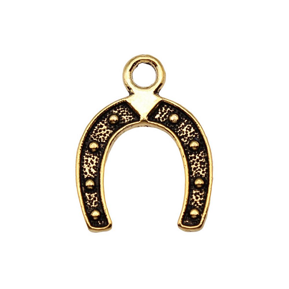 Vintage Horseshoe Charms Alloy Metal Pendants For DIY Jewelry Lucky Themed Accessories