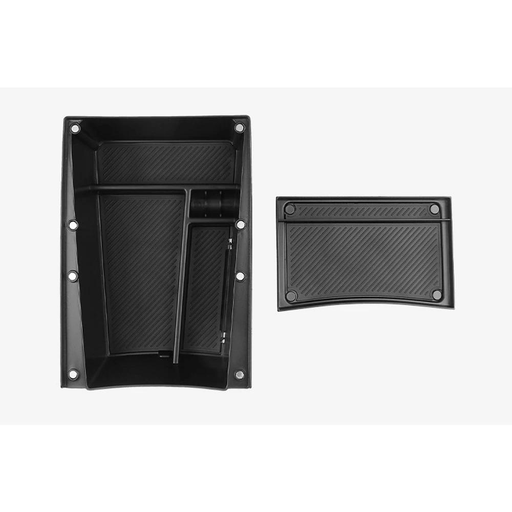 

Rear Rack For Kia EV3 Armrest Under Storage Box Organizer Holder Tray Car Central Card Coin Stowing Tidying Car Interior Storage чёрный