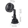 Portable Car Fan Lightweight Suction Cooler For Vehicle 3 Speed Adjustable Fan With Rotating Head For Car Camping Travel