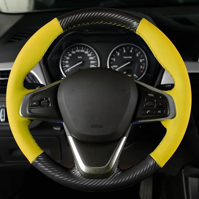 Auto Lenkradabdeckung Leder Wildleder Für BMW M Sport G30 G31 G32 G20 G21 G14 G15 G16 Auto Innenraum Auto Styling