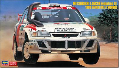 Hasegawa Mitsubishi Lancer Evolution III 1996 Vencedor do Rali Safari Kit de Modelo de Plástico 20742 1/24 (Carro)