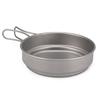 Camping Titanium Cookware Set 1000ml 750ml Pot Pan Spoon Set for Outdoor Camping Hiking Backpacking