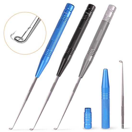 Magnetic Bottom Spiral Design Hook Retractor Anti-skid Handle Tube Storage Detachable Stainless Steel Fish Hook Remover Fishing Equipment