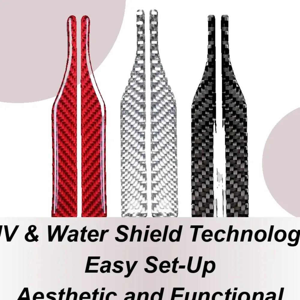 Car Side Mirror Anti Collision Strip Carbon Fiber Look Scratch Protector Sticker Universal for Door Edge Bumper Guard Trim Interior Mirrors 6