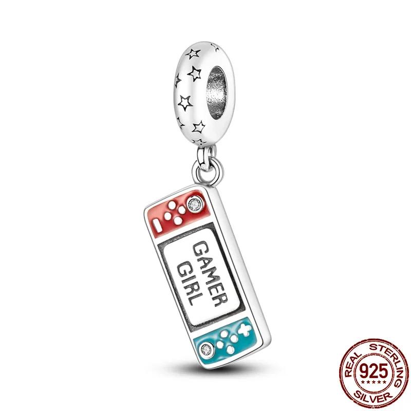 Copper Gamepad Controller Play Games Console Charms Fit Original Beads Bracelet For Women Jewelry Gift Making