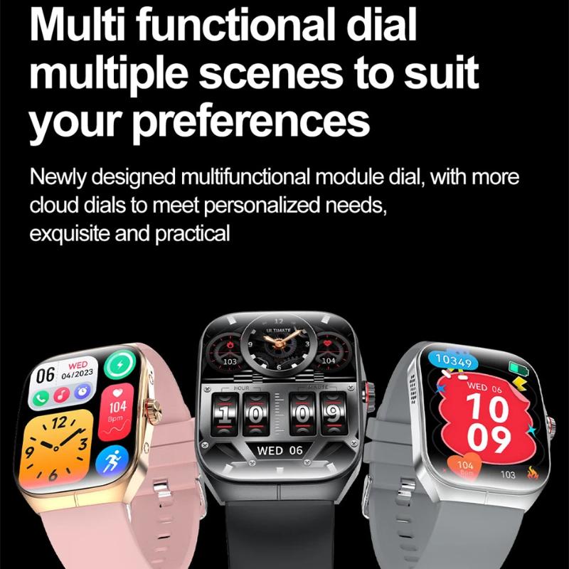 2025 Neue 1,95 Zoll Ultra HD Smartwatch Herren GPS-Tracking Bluetooth-Anruf NFC Herzfrequenz Sport Fitness Damen Smartwatch für OPPO