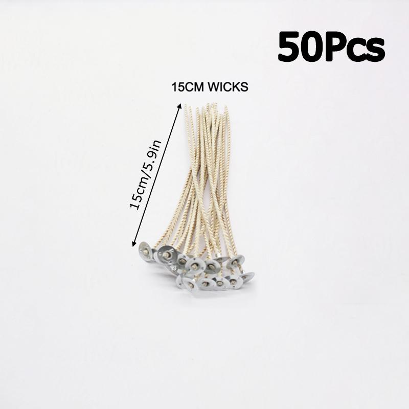 50 Stück Docht-Technologie Perfekt für Kerzenherstellung Kerzendochte DIY 40 Stränge Aromatherapie 8cm 10cm 15cm 20cm
