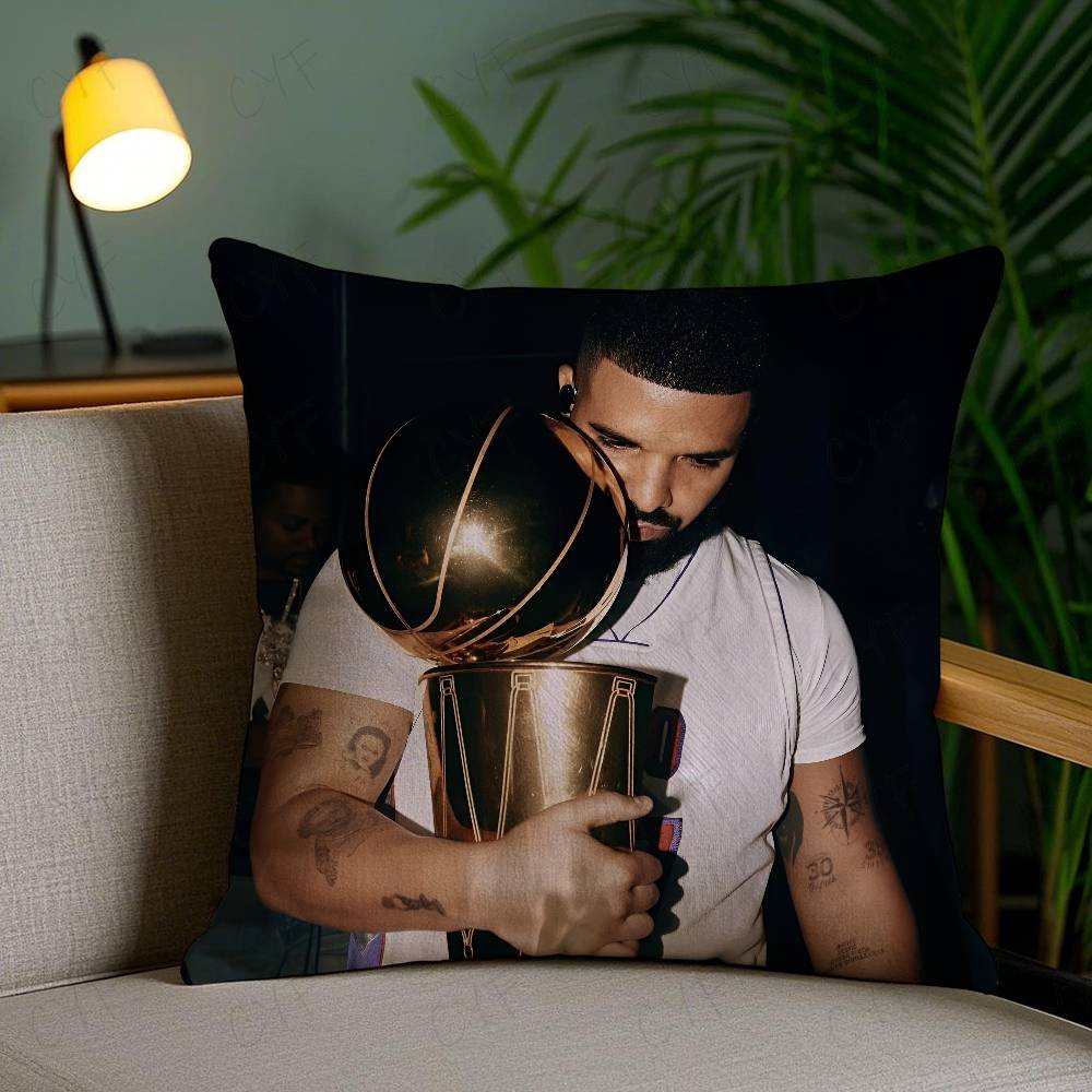 Hot Cool Singer D-Drake Pillow Case Custom Printed Brushed Fleece Pillow, Baby Skin-Touch, Eco-Friendly Dye-Sublimation Cushion