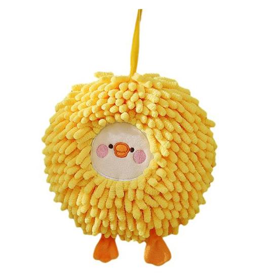 Cute Hand Towel with Hanging String Cute Chenille Kitchen Towel жёлтый