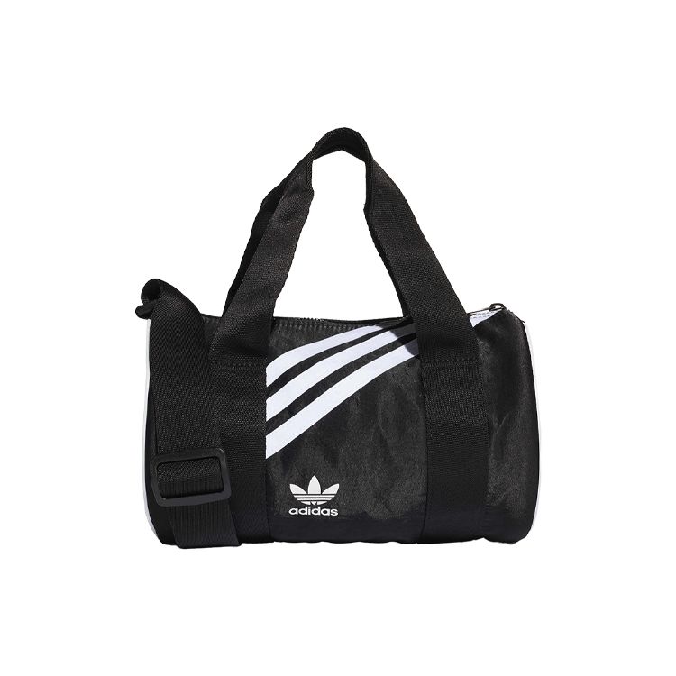 Adidas Originals Mini D Nylon Classic Three Stripes Large Capacity Sports Fitness Training Tote Bag Unisex Bags Black GD1646 Black