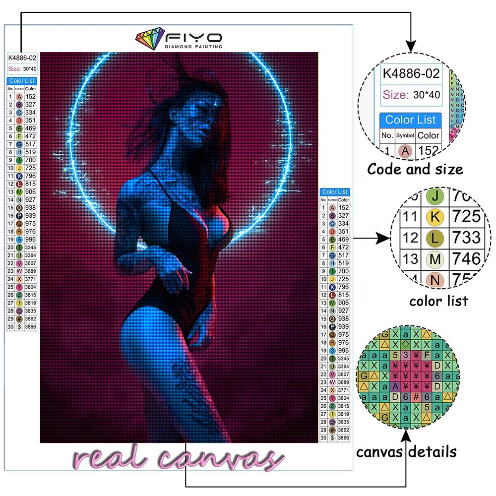 5D Diamond Painting Full Diamond Cyberpunk Sexy Art Diamond Painting Handmade Diy Diamond Mosaic Painting Home Decoration