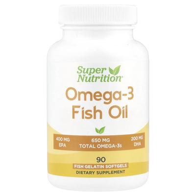 Super Nutrition, Omega-3 Olej rybi, Vivomega Triglycerides, 1000 mg, 90 kapsułek miękkich z ryb