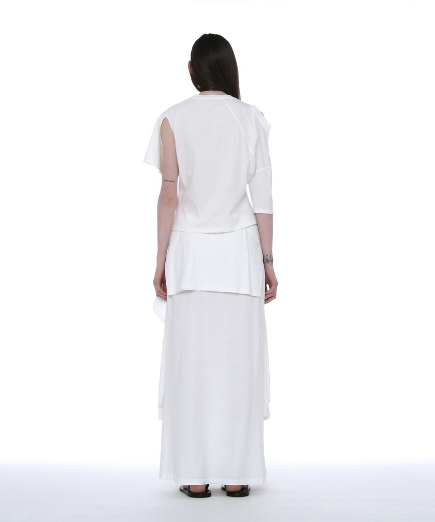 PARTIMENTO WOMEN Two-Way Cutout Deconstructed Top_White