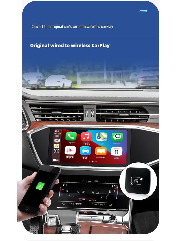 Dual-Channel Wired to Wireless CarPlay & Android Auto AI Box