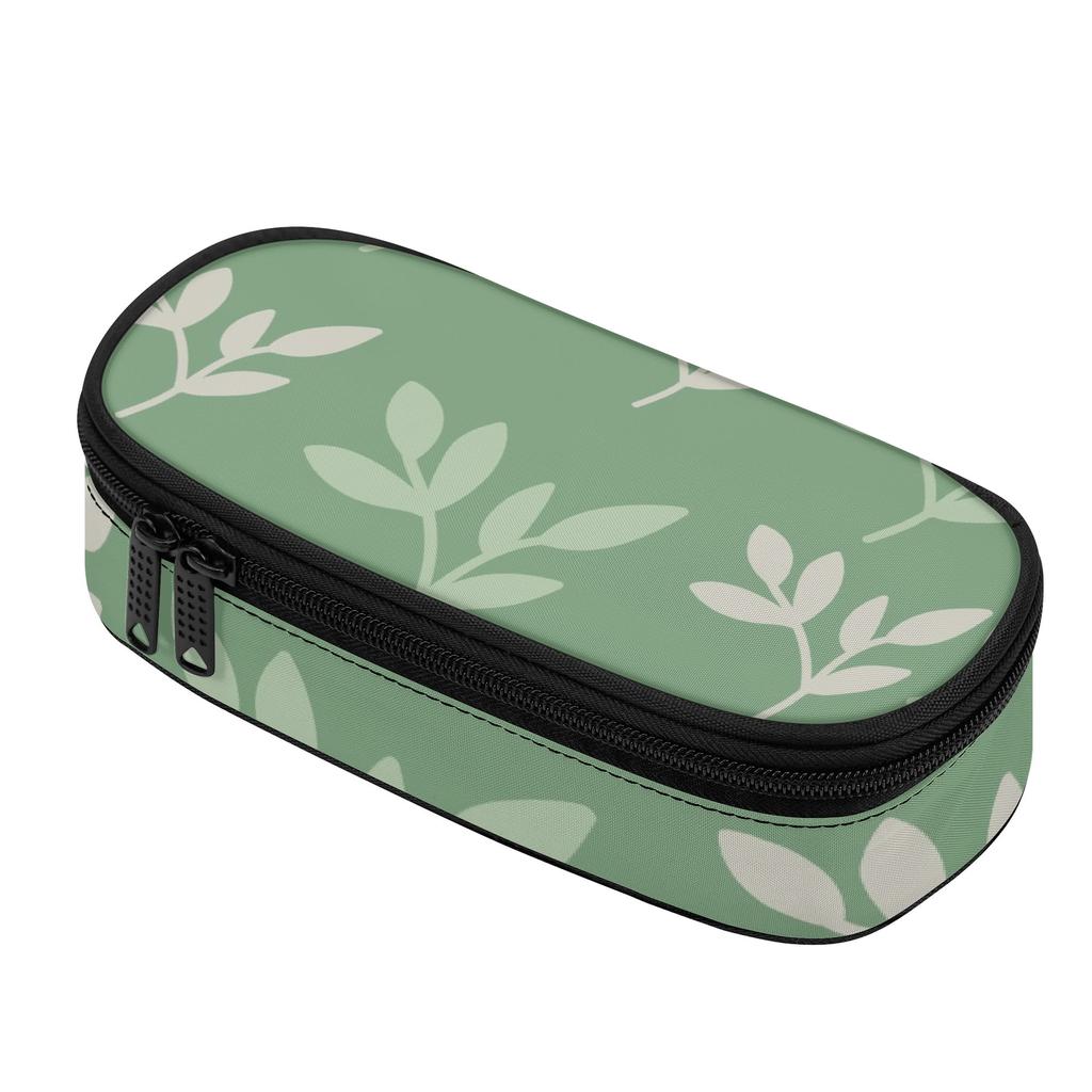 Pencil Case Organized Storage Strong Polyester Fabric Secure Zipper with Main Compartment Mesh Pocket and Pen Slots for Students