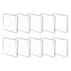 Clear Acrylic Magnetic Photo Frames for Refrigerator 10Pcs Magnet, Square Frame Magnets with Adhesive Transparent Picture Fridge Decor Back,