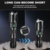Powerful P50 LED Telescopic Zoom Flashlight USB Rechargeable Lantern Solar Charging Hat Clip Camping Hiking Emergency Torch