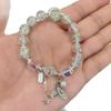 Colorful Pearl Crystal Fishtail Bracelet for Women - Mori Style, Versatile Sweet Design