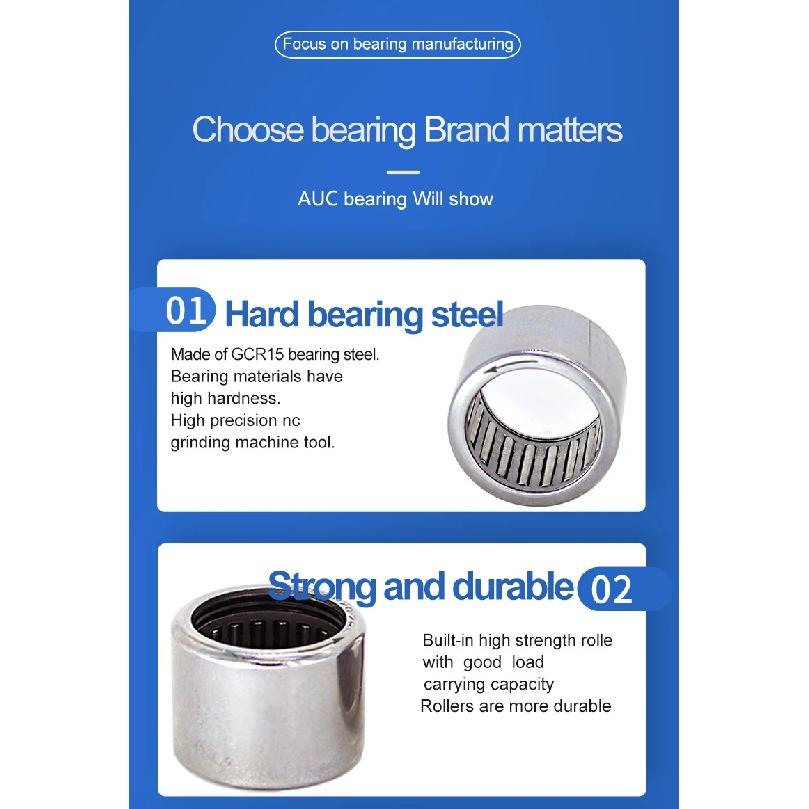AUC one-way needle roller bearing HF inner diameter 4 6 8 10 12 14 outer diameter 16 18 20 25 30 35