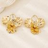 Retro Flower Earrings Fashion Exaggerated Niche Light Luxury High-end Stud Earrings