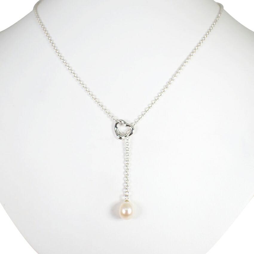 

[Used] TIFFANY/Tiffany 925/Pearl open heart lariat necklace [g354-67]