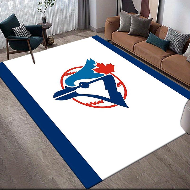 Čtvercový koberec s flanelovým vzorem Toronto Blue Jays, Kusový koberec, Koberec pro obývací pokoj, ložnici, pohovku, hernu, Protiskluzová podložka