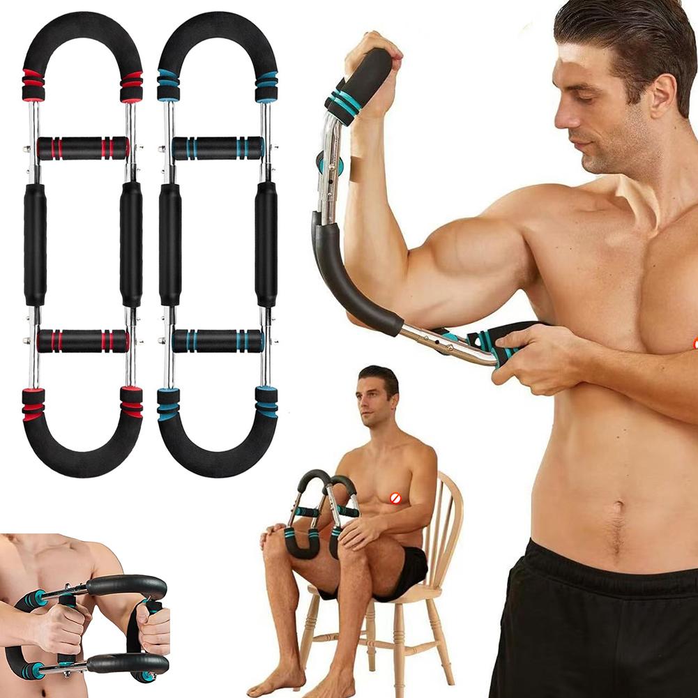 Adjustable Arm Trainer Portable Home U-Shaped Wrist Strength Exerciser Chest Expander,Shoulder Muscle Training Fitness Equipment