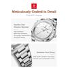 POEDAGAR Montre-bracelet Femme Exquise Étanche Lumineuse Date Mode Montres Dames Acier Inoxydable Montre à Quartz
