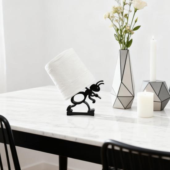 Ant Paper Roll Holder Cute Ant Shaped Toilet Roll Holder Tabletop Toilet Paper Holder Paper Dispenser for Home Bathroom Kitchen RV Decoration