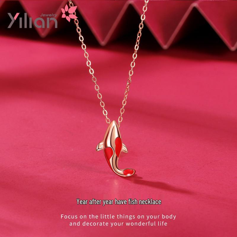 Double-Sided Four-Leaf Clover Heart Necklace: Sterling Silver Clavicle Chain, Women's Summer Korean Fashion, Mori Style Pendant.