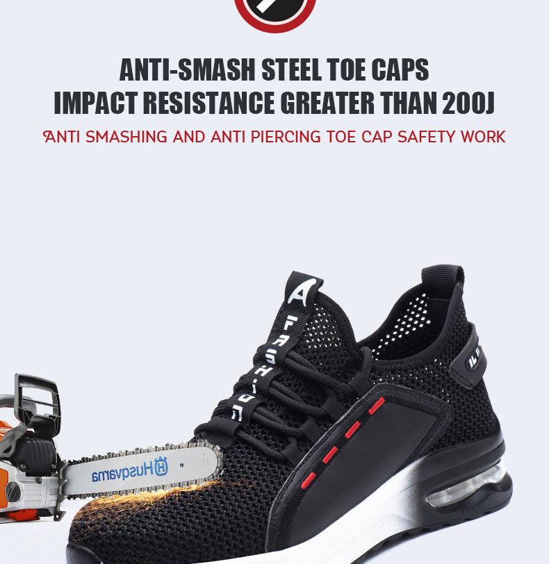 Men's Breathable Summer Work Shoes – Lightweight, Anti-Smash, Anti-Puncture, Wear-Resistant, Non-Slip Safety Footwear