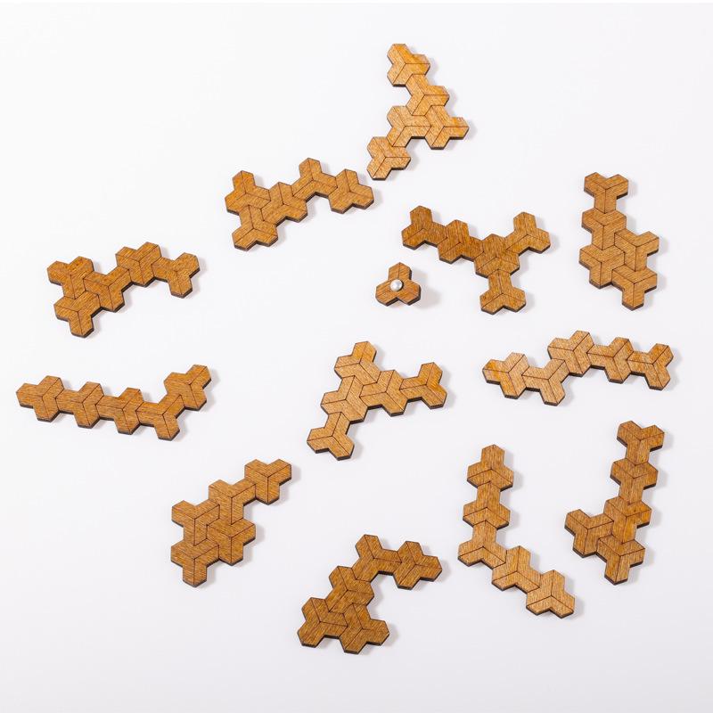 Escher Cube Level 10 Wooden Puzzle: High IQ Brain-Teaser