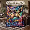 Pug Theme Throw Blanket Custom Name Text Personalized Blanket Soft Cozy Blanket for Home Sofa Bed