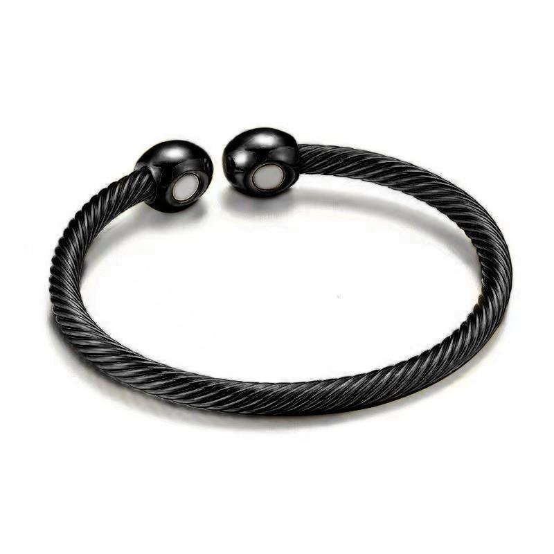 

Yunjin new product, customized open magnet open bracelet, rose gold threaded bracelet.