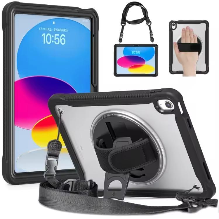 HGD 2020 Kids Tablet Case iPad 10.2 9th Generation Thick Silicone Bumper EVA Rugged Hand Strap Kickstand Protective TPU Material Ipad&TPU&11  чёрный