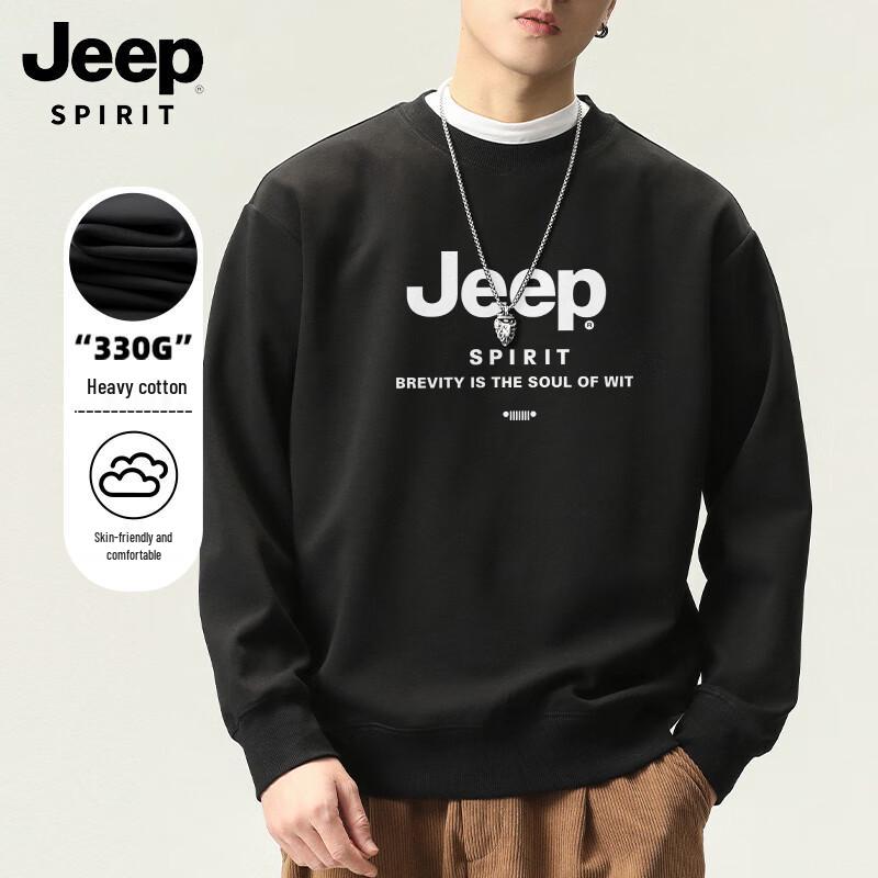 

JEEP SPIRIT Men s Printed Crewneck Sweatshirt L