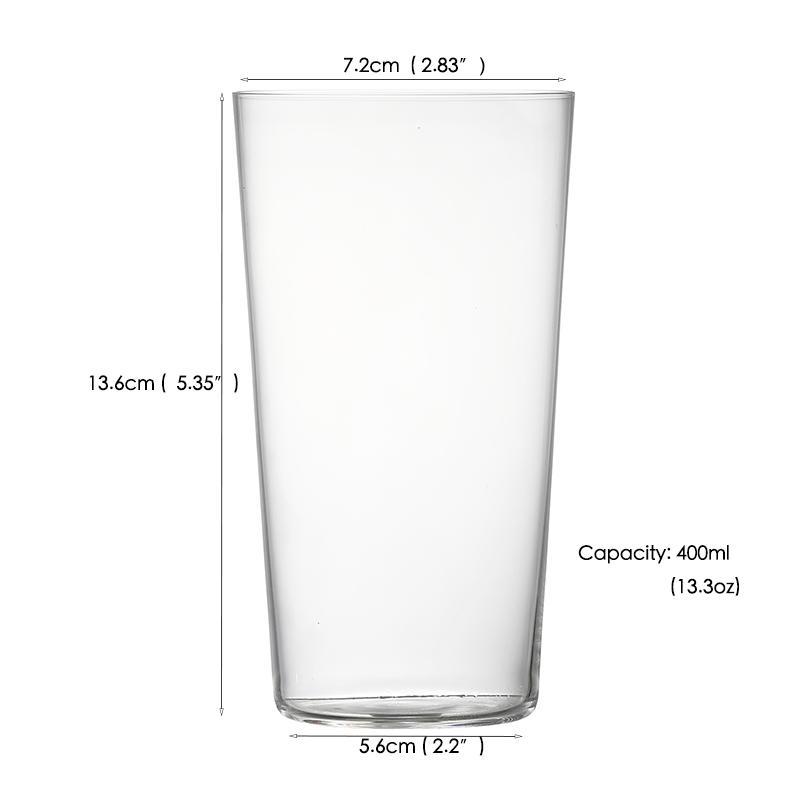 Extra Light 4PCS 450ml Juice Glasses Collins Glass Cocktail Glass Set of 4