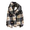 Women's Autumn Winter Warm Comfortable Cashmere-like Scarf Fashion Plaid Shawl All Match Tassel Scarves